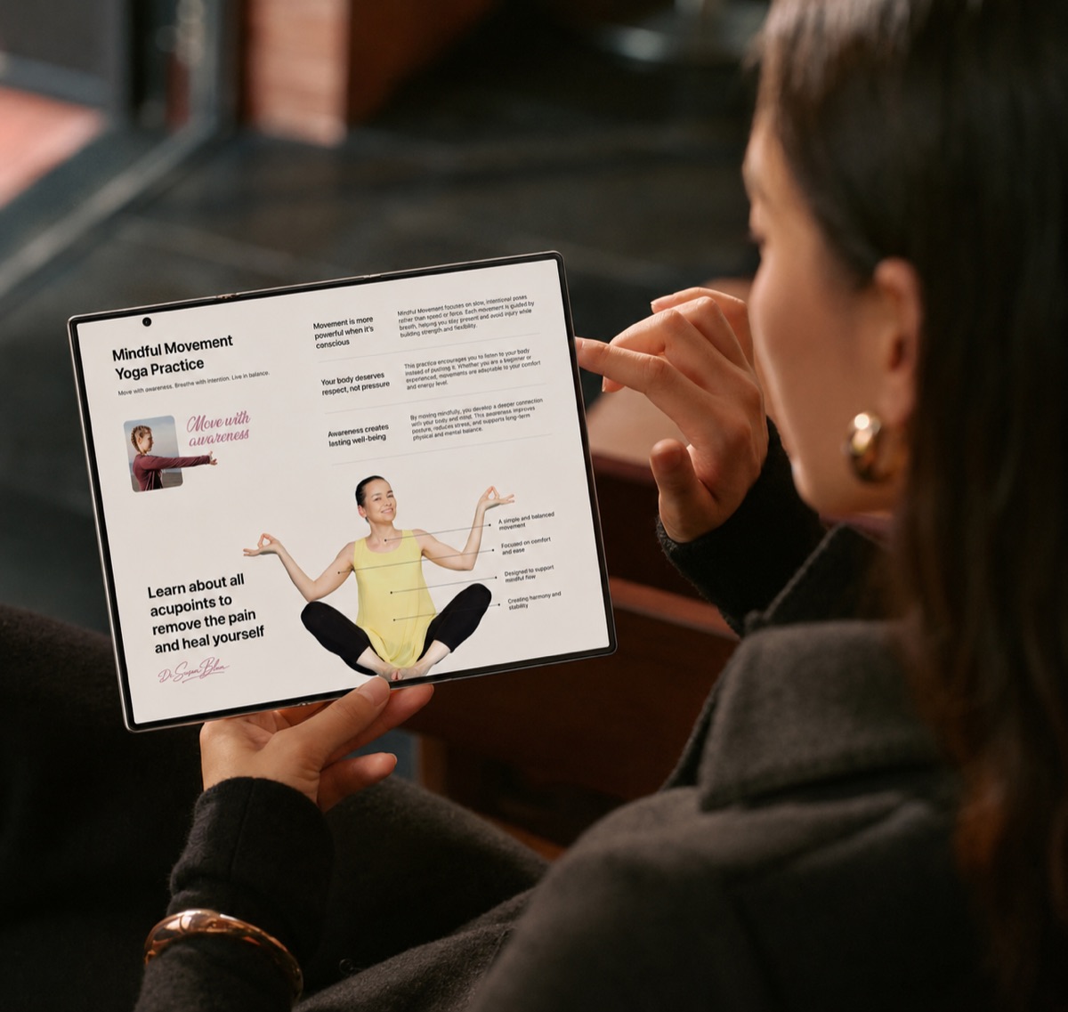 SIA wellness Educating Through Design interface
